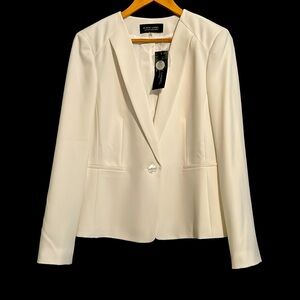 Black label: white blazer